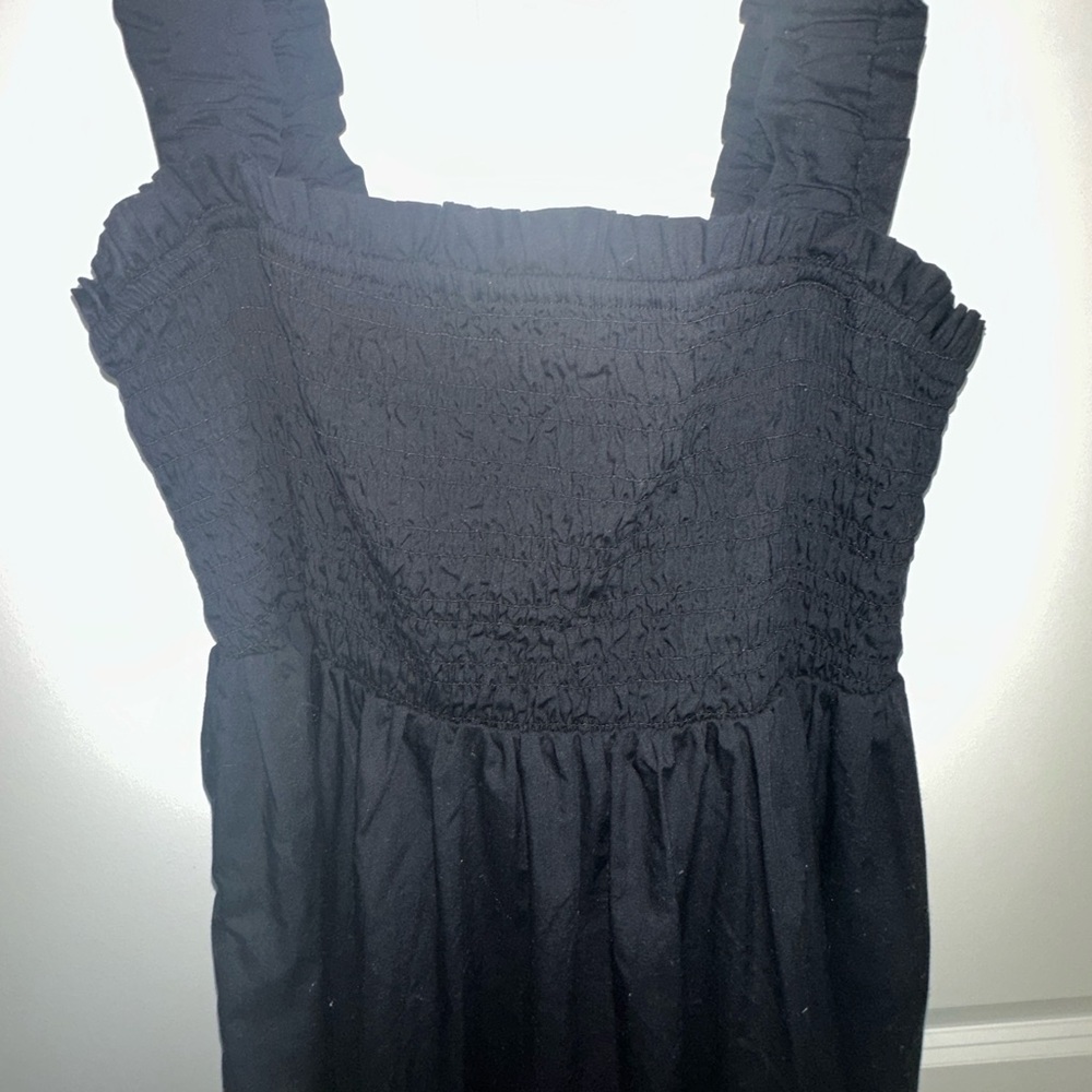 🖤 Abercrombie Smocked Bodice Mini Dress XL | Tiered A-Line Summer Dress - Picture 4 of 6